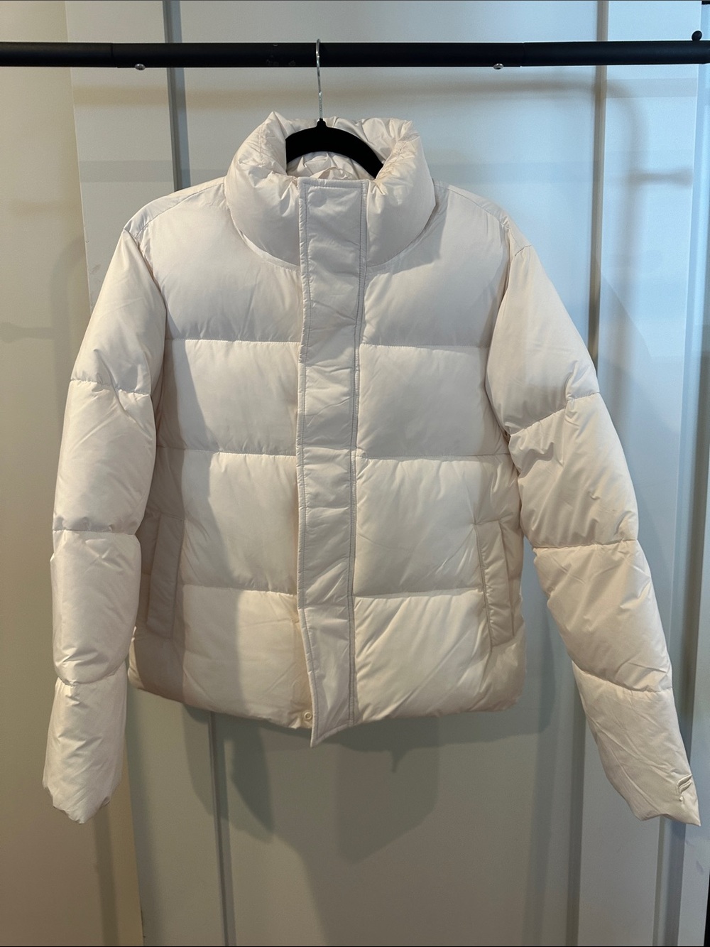 Fabletics Cream Quilted Puffer Jacket
